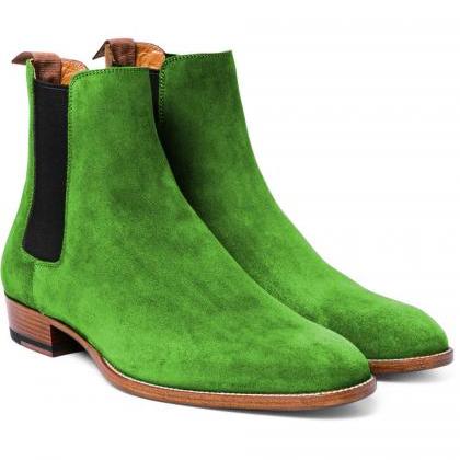 NEW CUSTOMIZE PARROT GREEN SUEDE AN..