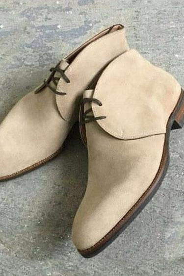 Handmade Chukka Lace up Boot Lovers Collection For Men,Adult