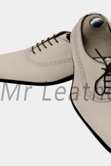 White Brogue Sale Handmade Edition Mens Formal Shoes
