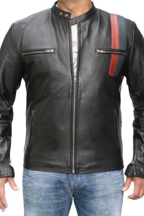Fresh Arrival Hand Craft Man's Bespoke Speed Fashion Leather Jacket Real Cowhide Men Leather Jacket