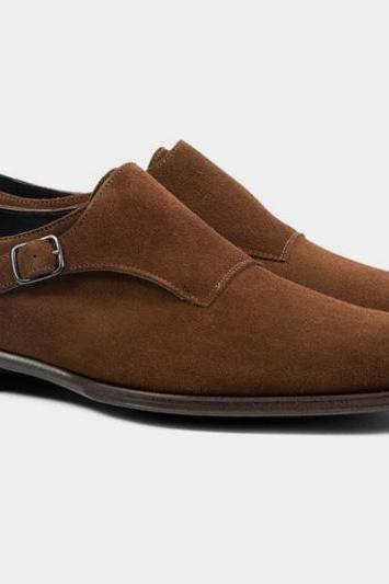 Brown Classic Looks Monk Strap Formal Shoes