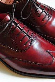Men&amp;amp;#039;s Handmade Red Wingtip Gentlemen Shoes