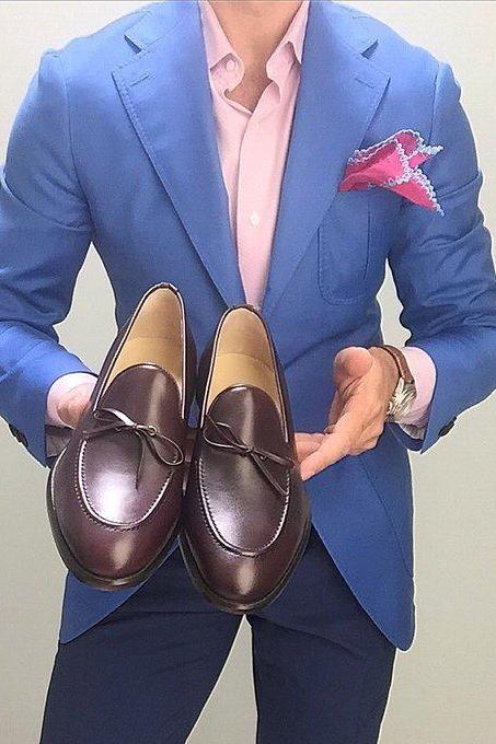 Men&amp;#039;s Designer Handmade Brown Leather Taseels Strap Loafers Edition Shoes