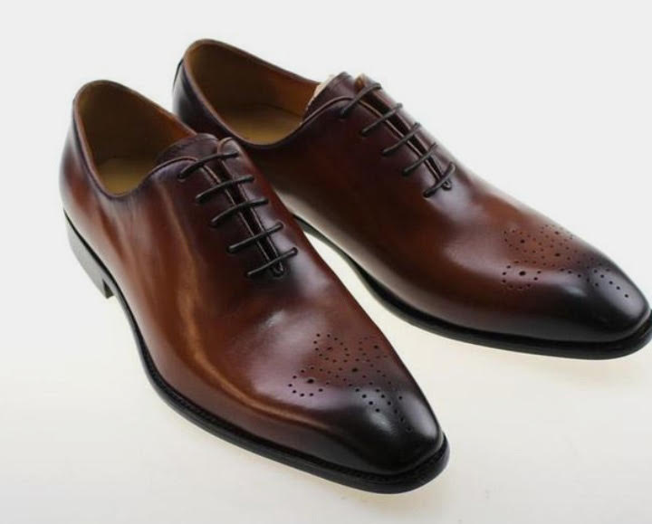 Handmade Mens Decent Anniversary Look Two Tone Brogue Customize Shoes ...